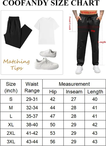Vista 6 de COOFANDY Pantalones casuales de algodón para hombre, ajuste regular, cintura elástica, con cordón, pantalones de sarga de pierna recta, pantalones