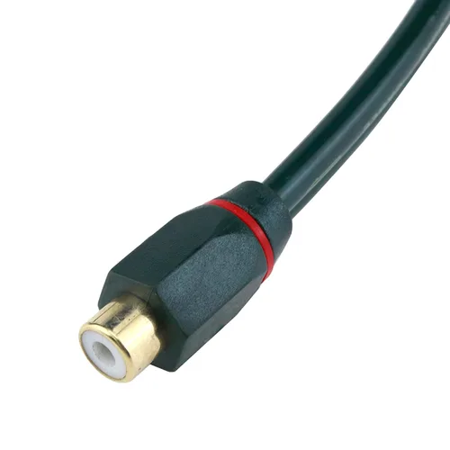 Vista 8 de Divisor RCA de 12 pulgadas, 1 hembra a 2 machos, paquete de 2 unidades, cable RCA Y RCAs de video para automóvil, divisor de cable de audio RCA