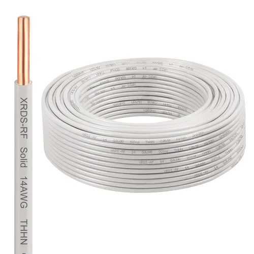 Vista 40 de Cable THHN 25 pies, Conductor Único de Cobre Desnudo, Cable Eléctrico Rojo 10AWG, Cable de Construcción Sólida de 600V con Funda de Nylon