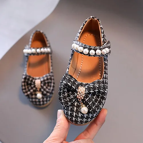 Vista 2 de Zapatos de princesa para niñas sandalias de flores con lazo zapatos de flores huecas sandalias de princesa con suela suave FDDMis zapatos de apoyo