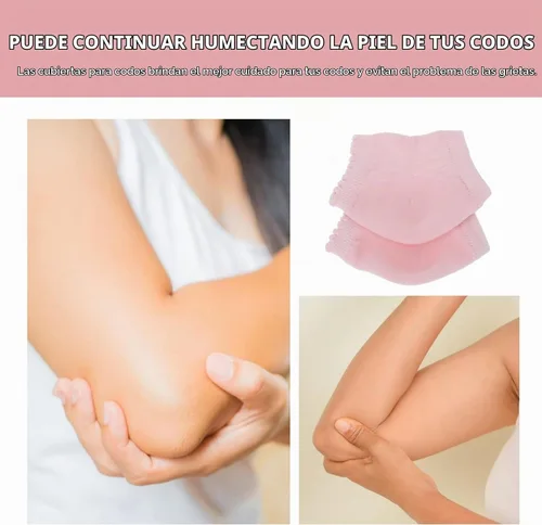 Vista 7 de FOMIYES 2 pares de fundas de gel para codo, mangas exfoliantes hidratantes para piel seca y agrietada, protección de codo elástica y transpirable