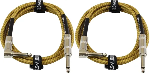 Vista 10 de GLS Audio Cable de instrumento – Cable de amplificador para bajo y guitarra eléctrica – Cable recto a recto para instrumentos de 1/4 de pulgada