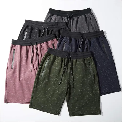 Vista 6 de Tansozer Pantalones cortos deportivos para hombre con bolsillos con cierre