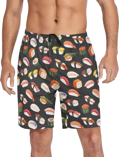 Vista 32 de Ollabaky Pantalones cortos de pijama para hombre Pjs partes inferiores pantalones cortos para dormir ropa de descanso pantalones de pijama