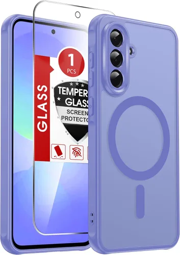 Vista 375 de LeYi Funda para teléfono Samsung-S23: protector de pantalla e imán MagSafe Púrpura