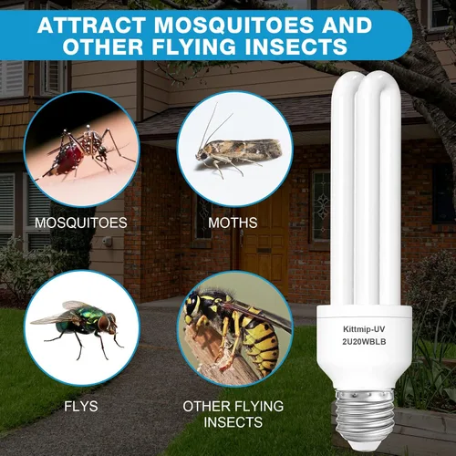 Vista 7 de 2 bombillas de repuesto tipo 2U E27 20W compatibles con Homesuit, Keuomy, Yluces, Yissvic, Powify y otros modelos Bug Zapper
