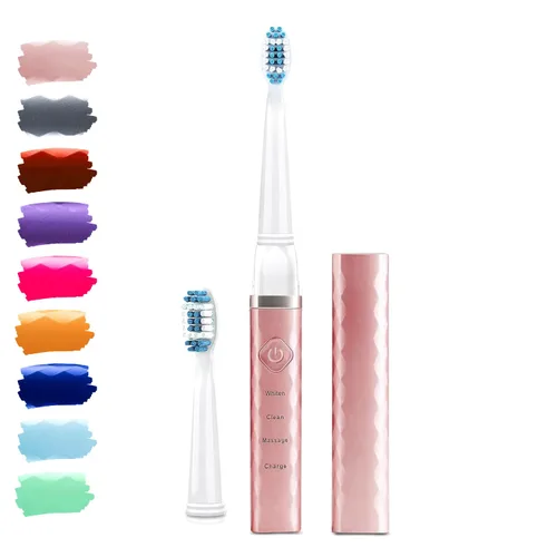 Vista 14 de Pop Sonic Cepillo de dientes USB Charge Anywhere (verde) - Cepillo de dientes recargable con hasta 40,000 trazos de cepillo/Minuto-Cerdas de nailon