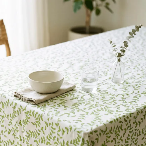 Vista 34 de ATOSII Mantel 100% algodón, Amara, floral, hecho a mano, rectangular, de lino, para cocina, comedor, fiestas, bodas, exteriores, picnics, Pascua