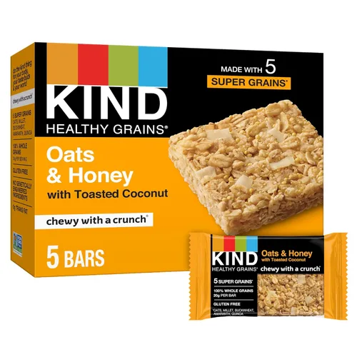 Vista 25 de KIND HEALTHY GRAINS Granola, snack saludable, granola de vainilla y arándanos con semillas de lino, mezcla de aperitivos, 3 unidades, 33 onzas