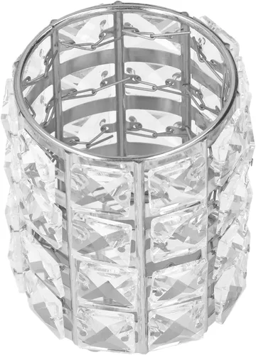 Vista 8 de Soporte para brochas de maquillaje, elegante caja de joyería de cristal, caja organizadora de joyas, aretes, anillos, organizador de tesoros