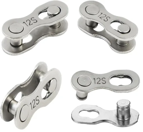 Vista 11 de 4 pares de eslabón perdido de bicicleta, cadena de una velocidad, eslabón de bicicleta de acero reutilizable (marrón) For Single Speed Bike