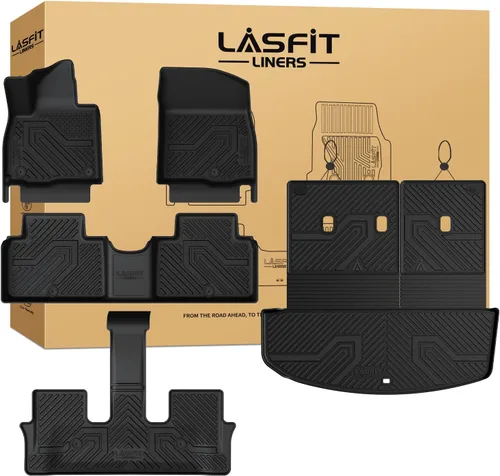 Vista 14 de LASFIT Alfombrillas de carga y respaldo de automóvil, aptas para todo tipo de clima, elastómero termoplástico de ajuste personalizado, fácil