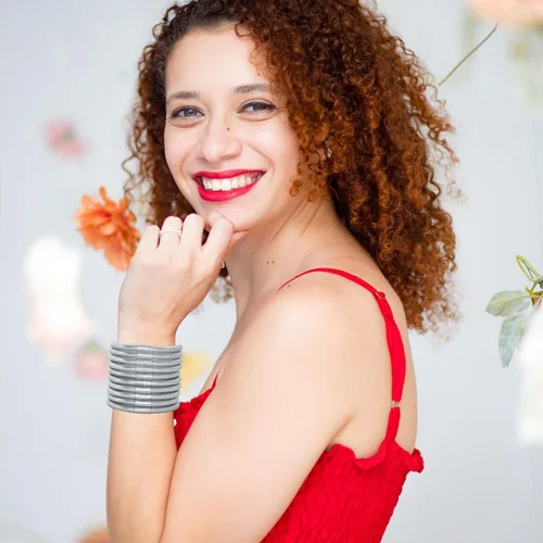 Vista 3 de Juego de pulseras de gelatina con purpurina joyas a la moda con forro de polvo dorado pulseras ligeras y bonitas para mujeres y niñas