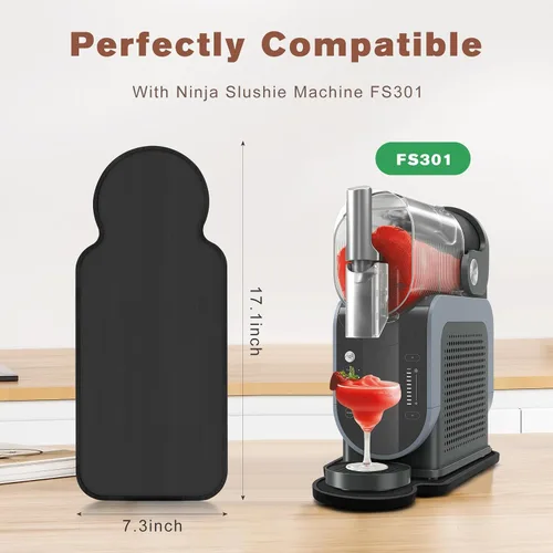 Vista 2 de Slider Mat para Ninja Slushie Machine FS301, almohadilla deslizante de bambú Slushy Machine para el hogar Slushie Maker Accesorios, negro