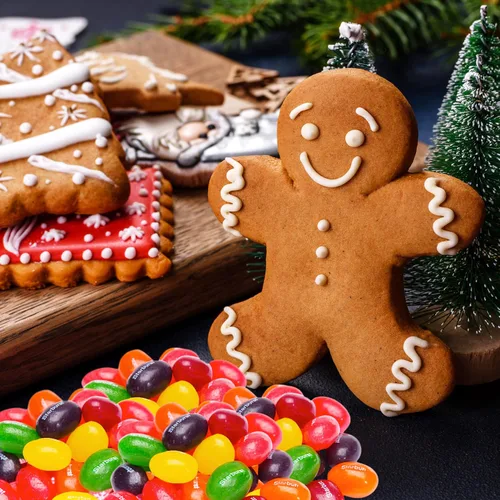 Vista 6 de Frijolitos de Gelatina Originales (2 Libras) Dulces Navideños - Viene en una Bolsa Resellable - frijolitos de gelatina a granel - Perfectos