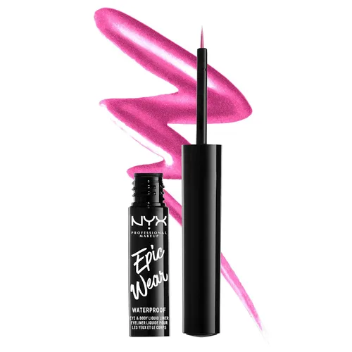 Vista 13 de NYX PROFESSIONAL MAKEUP Epic Wear - Delineador líquido de larga duración, impermeable, color negro