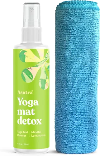 Vista 11 de Limpiador de colchoneta para yoga 100% natural y orgánico, SEGURO PARA TODAS LAS COLCHONETAS, no deja residuos pegajosos o viscosos, limpia
