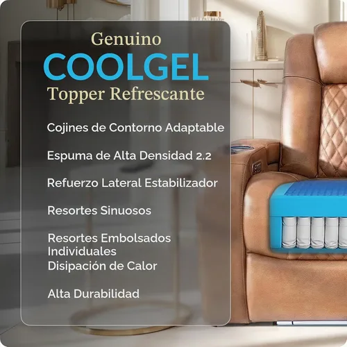Vista 7 de Seatcraft Anthem LT - Sofá de cine en casa con mesa plegable Leonado
