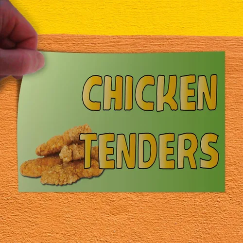 Vista 4 de Pegatinas de varios tamaños Chicken Tenders A Publicidad Impresión Industrial Vinilo Señal de Seguridad Etiqueta Restaurante y Alimentos 7x5 pulgadas
