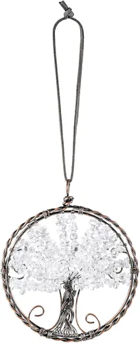 Vista 10 de rockcloud Adorno colgante hecho a mano del árbol de la vida, piedras curativas de reiki, para colgar en la pared, automóvil, decoración