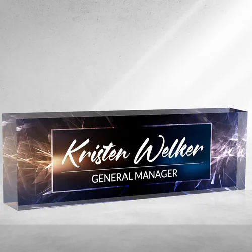 Vista 23 de Placa de nombre de escritorio personalizada, placa de identificación acrílica personalizada para decoración de escritorios, regalos