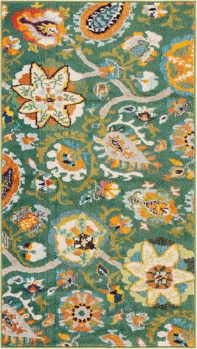 Vista 6 de SAFAVIEH Colección Monaco - Alfombra para pasillo, 2.2 x 6 pies, color marfil y multicolor, diseño floral bohemio, no desprende pelusa y de fácil