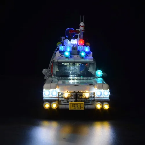 Vista 5 de T-Club Kit de luces LED para Lego Ghostbusters Ecto-1 10274, kit de iluminación compatible con Lego 10274