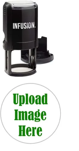 Vista 17 de Infusion 1-5/8" x 1-5/8" Personalizado, Grande, Ronda Autoentintado Logo Sello, Negro