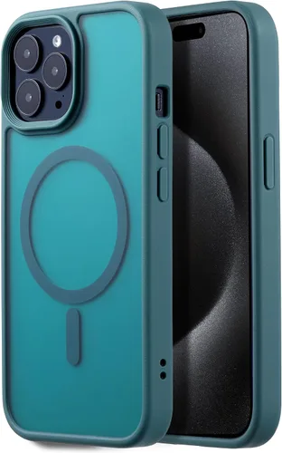 Vista 39 de Tigowos Funda magnética para iPhone 15, resistente a las caídas, sensación de piel mate, a prueba de golpes, ajuste delgado para iPhone 15, negro