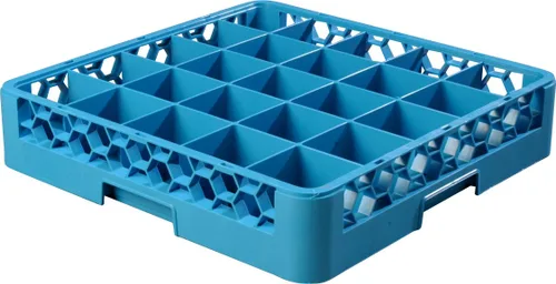 Vista 12 de Carlisle FoodService Products Opticlean - Estante de vidrio con 25 compartimentos con 1 extensor, azul, 5.56 pulgadas