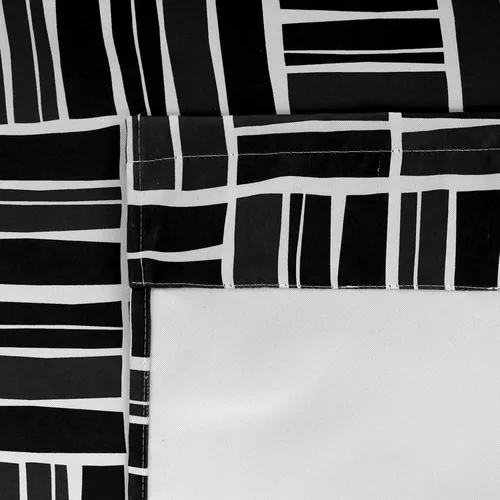 Vista 6 de Deconovo Paneles de cortina opacas con estampado de moda para sala de estar, 52 pulgadas de ancho x 95 pulgadas de largo, color negro