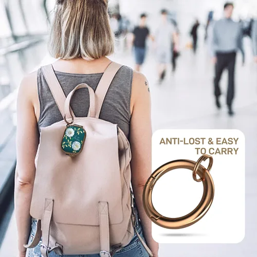 Vista 7 de Maxjoy Funda para AirPods Pro de 2ª/1ª generación con cerradura, bonita funda protectora para AirPods Pro 2, funda protectora dura para AirPod Pro