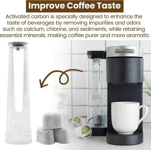 Vista 3 de Soporte para filtro de agua y 3 filtros de agua para cafeteras Keurig serie 2.0 compatible con K-Supreme Series, K-Express, K-Slim, K-Elite, K-Duo