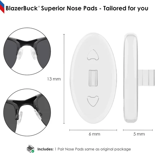 Vista 2 de BLAZERBUCK Pieza de almohadillas de nariz de repuesto para gafas de sol Oakley Wiretap
