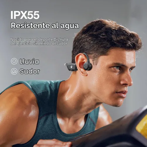 Vista 6 de Auriculares de conducción ósea, auriculares de oído abierto, inalámbricos Bluetooth con micrófono, sonido superior, 10 horas de reproducción, ajuste