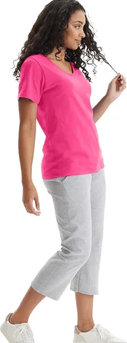 Vista 4 de Hanes Women's Nano Premium Cotton V-Neck T-Shirt Pack