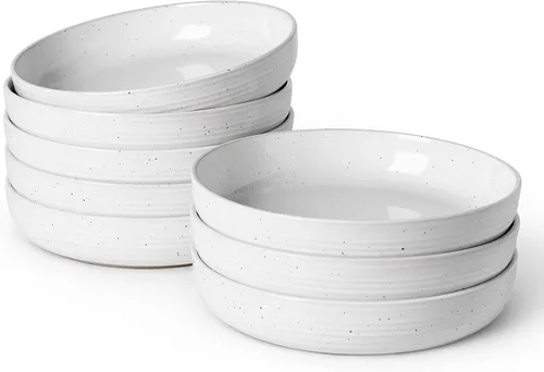 Vista 27 de famiware Milkyway - Juego de 4 cuencos para pasta, 33 onzas, hilo beige