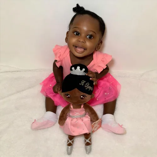 Vista 9 de Gloveleya - Ballet Girl - Muñeca de felpa suave personalizable con diseño de ballet para niñas, para regalo, color negro, de 13 pulgadas, con caja
