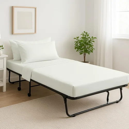 Vista 11 de Cottingon Juego de 4 sábanas para cama de campaña de 25"x75", 100% algodón egipcio, perfectas para camas plegables, individual estrecho, camping