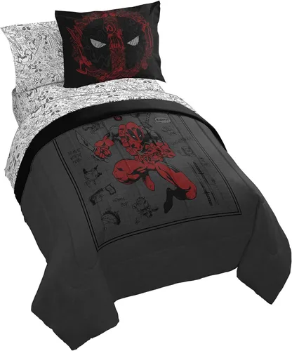 Vista 41 de Jay Franco Disney Lilo and Stitch - Juego de edredón tamaño Twin, ropa de cama de 5 piezas, incluye juego de sábanas y fundas de almohada, ropa
