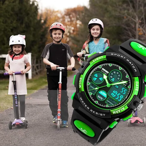 Vista 6 de Kids Digital Sport Watch, Boys Girls Waterproof Sports Outdoor Watches Children Casual Electronic Analog Quartz Wrist Watches with Alarm Stopwatch