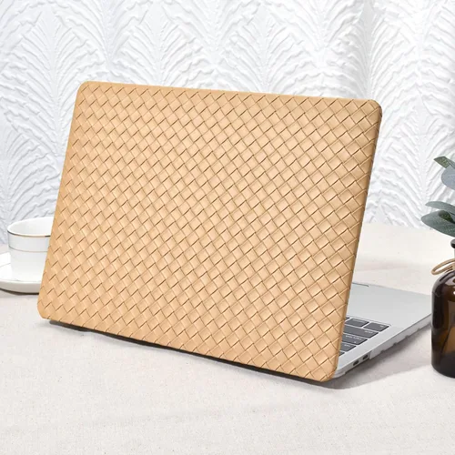 Vista 8 de Seorsok Funda compatible con MacBook Air de 13 pulgadas 2022-2018 versión A1932 A2179 M1 A2337 Touch ID, elegante funda rígida de plástico de cuero