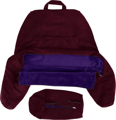 Vista 45 de Funda de almohada Husband Pillow solo para lectura - Funda para silla de lectura con generosos bolsillos traseros y laterales - Morado claro