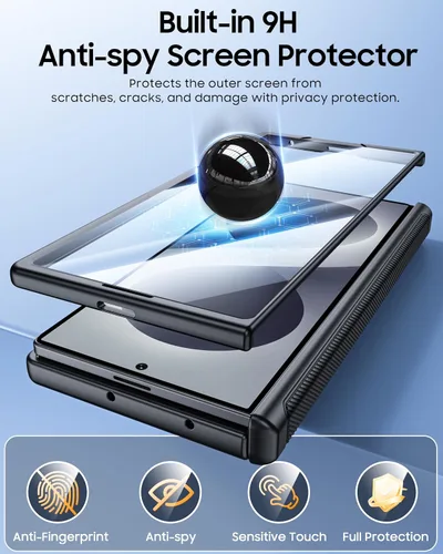 Vista 6 de CENMASO - Funda para Samsung Galaxy Z Fold 8 Ultra con soporte, compatible con Magsafe