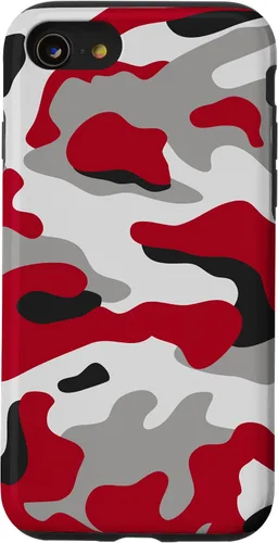 Vista 18 de red camo Print red and Black Camoflage Pattern Phone Case for iPhone 17