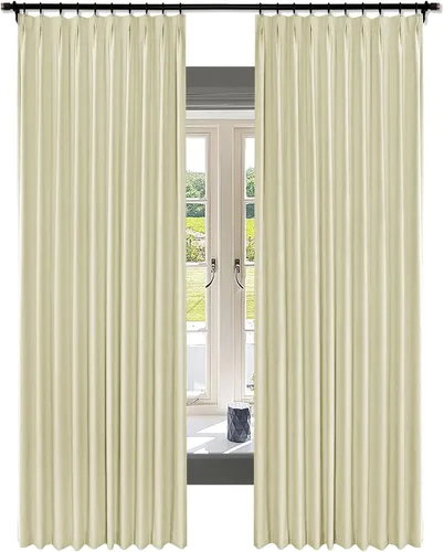 Vista 19 de Fcosie Juego de 2 paneles de cortinas opacas extralargas de 120 pulgadas de largo, cortinas de doble capa para oscurecer la habitación, paneles