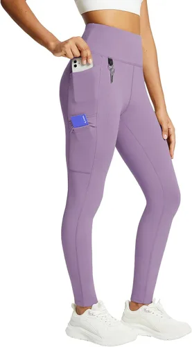 Vista 52 de baleaf Leggings con forro polar para mujer, impermeables, pantalones de senderismo de invierno, mallas térmicas para correr, bolsillos
