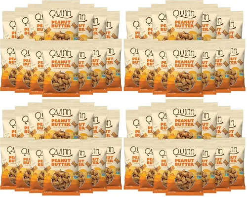 Vista 13 de Quinn Nuggets cremosos de pretzel rellenos de mantequilla de maní, hechos con ingredientes reales, sorgo de grano entero, sal marina, vegano, sin