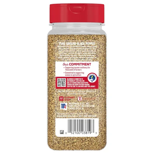 Vista 23 de McCormick Pimienta negra molida pura, 6 oz