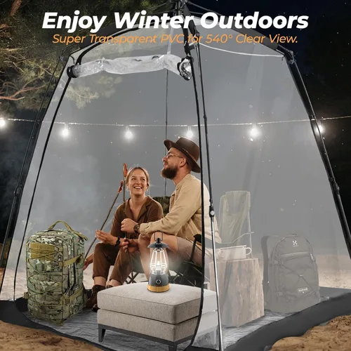 Vista 4 de All Weather Proof Pod Pop Up Bubble Tent for 3-8 People, Large Oversize Dome House, Cold Protection Camping Tent, Winter Instant Igloo for Outdoor
